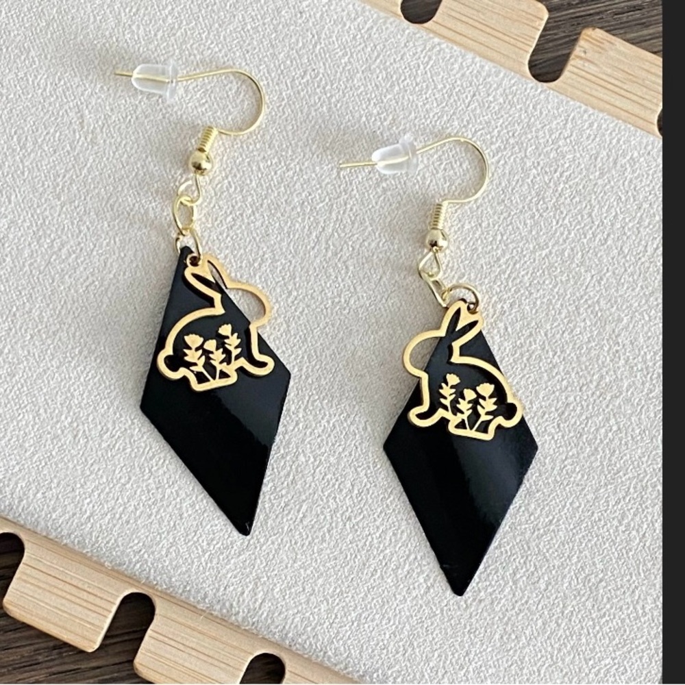 Bunny Rabbit Earrings, Spring Fashion Earrings, Easter Gifts, Spring Jewelry